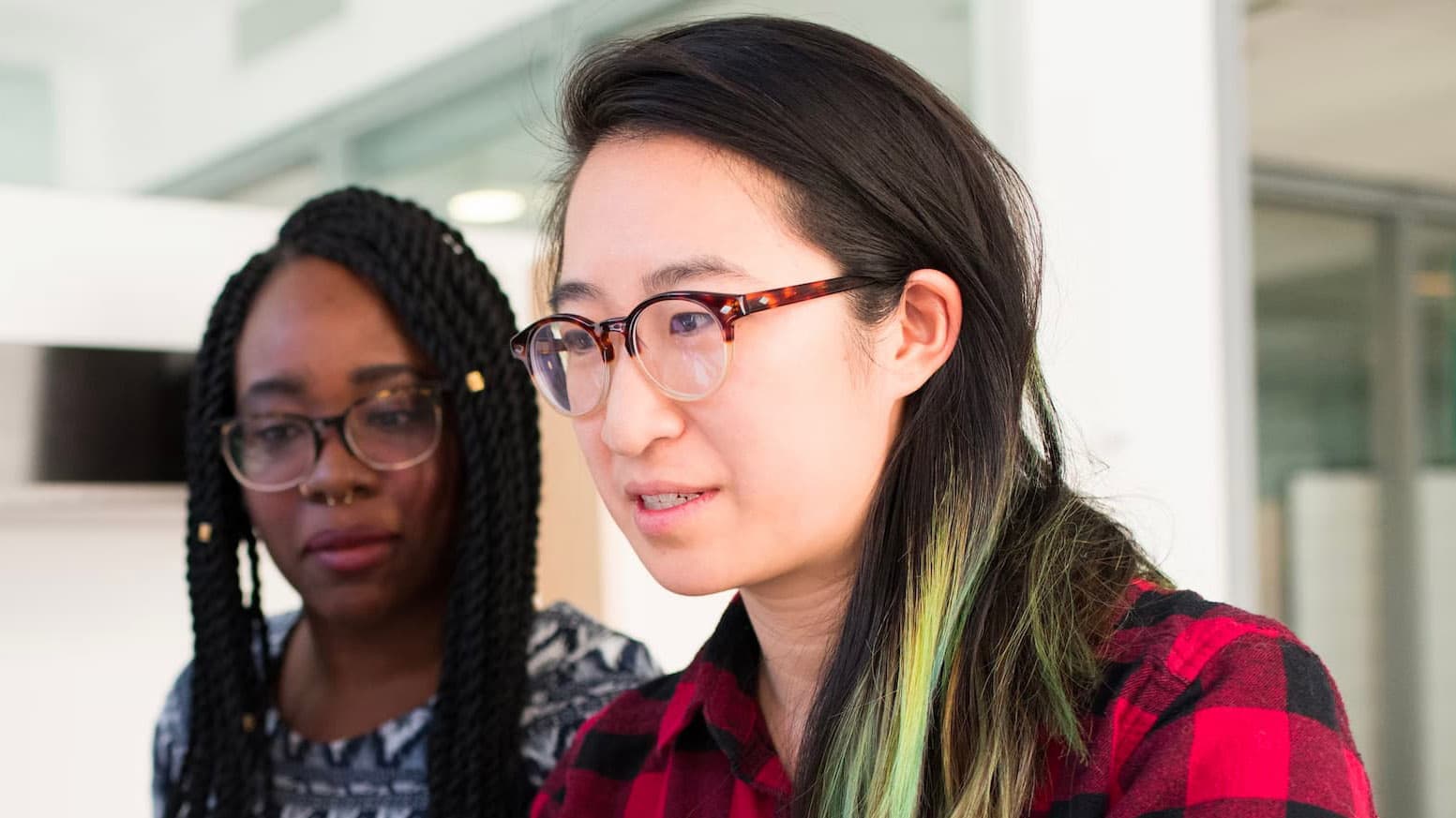 Farzad Fatollahi-Fard at work with a colleague